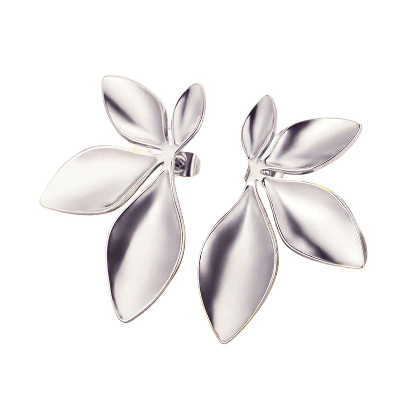 1 Pair High-End Lustrous Floral Leaf Earrings – Euro-American Niche Minimalist Chic Style, Stunning Jewelry for Parties, Anniversaries, Christmas & Halloween, Ideal Gift for Girlfriend, Best Friend & Family