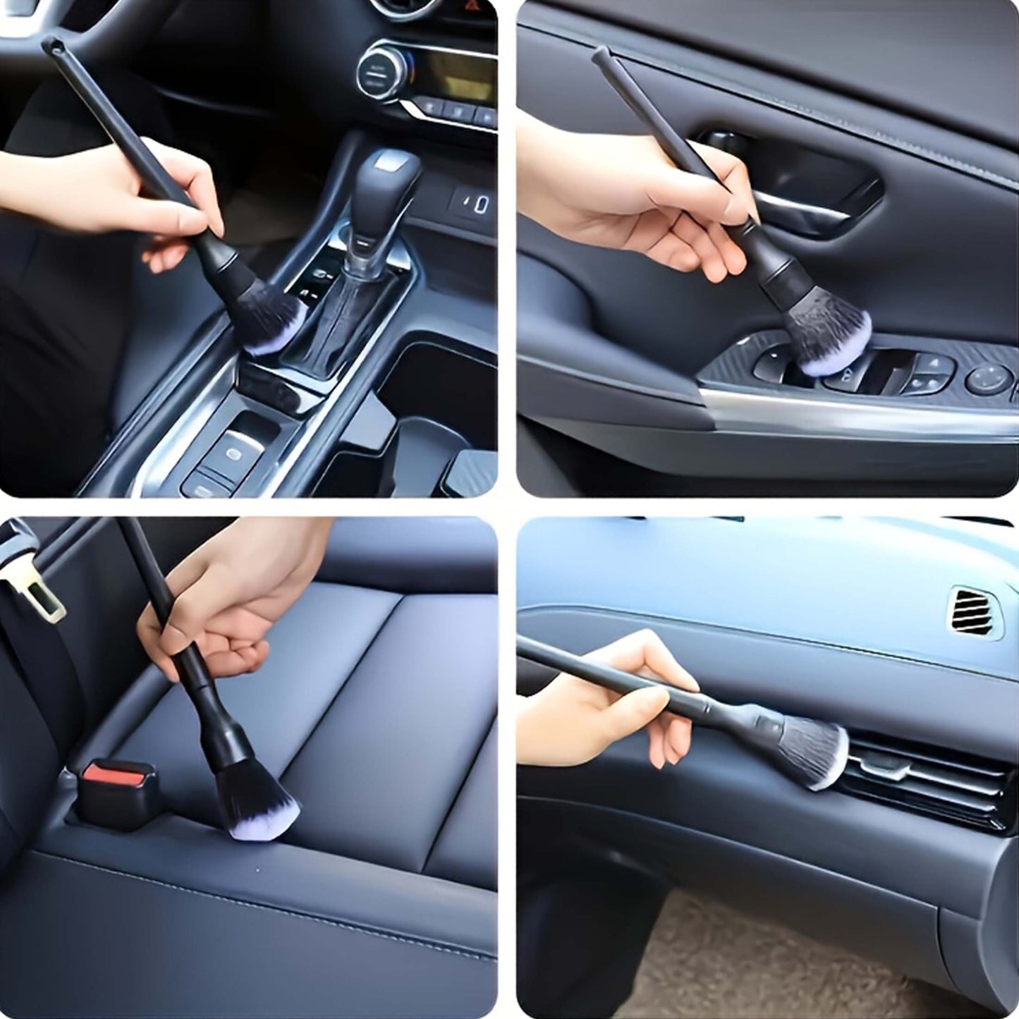 1 PC Car Interior Detailing Brush – Black Soft Bristle Dusting Tool for Auto Dash, Seats & Interior Crevice Cleaning