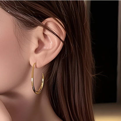 1 Pair Pure Copper Gold-Plated Hypoallergenic Water Drop Earrings – Fade-Resistant, Comfortable & Versatile, Minimalist Elegant Design Perfect for Daily Wear, Parties & Valentine's Day Gifts
