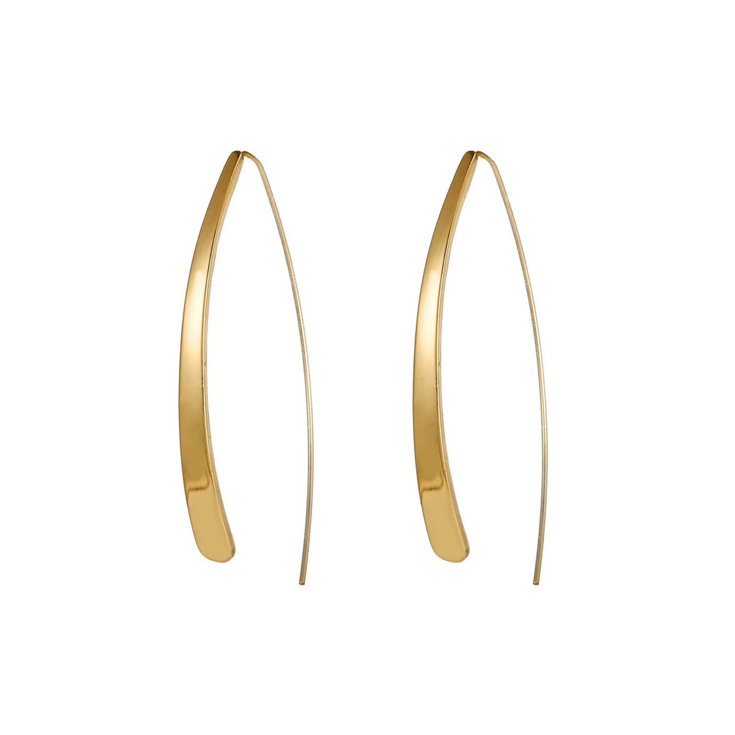 1 Pair Gold Light Luxury Bohemian Ear Hooks – Chic Geometric Design, Elegant Luxe Jewelry Perfect for Graduation Parties & Satin/Gauze Gown Pairings, Must-Have Graduation Accessory for Women