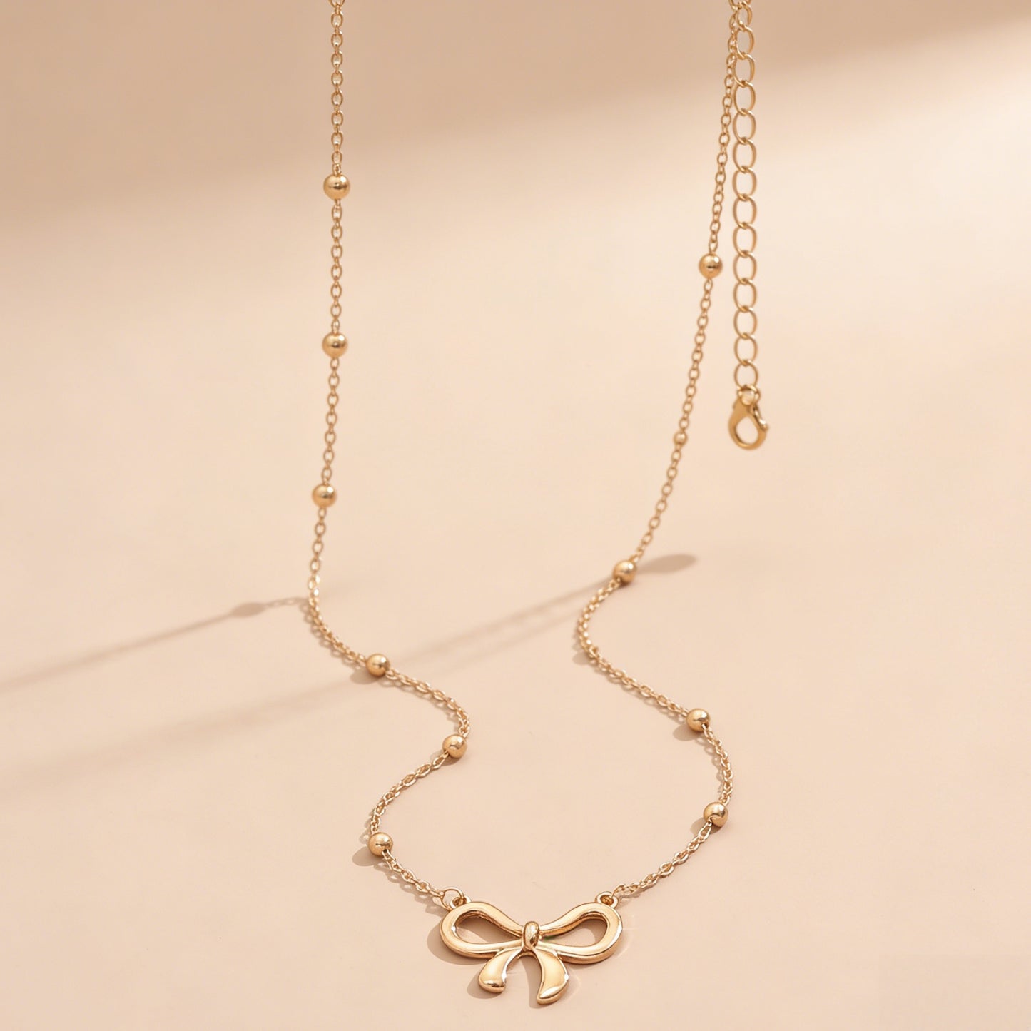 1 Piece Trendy Bow Pendant Clavicle Chain – Women’s Dainty Elegant Jewelry, Suitable for Commutes & Dates, Excellent Holiday Gift for Family and Friends