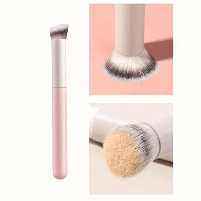 Must-Have Angled Flat Top Kabuki Brush – Professional Small Concealer & Nose Contour Brush, Versatile for Buffing, Blending, Shaping with Powder, Liquid and Cream Cosmetics