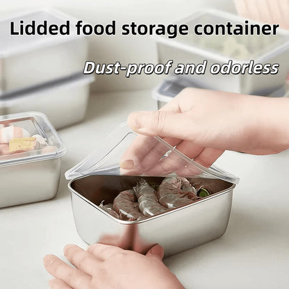 8 Pack Stainless Steel Food Storage Containers with Airtight Matching Lids, Leakproof Stackable Meal Prep Containers, Multi-Purpose Food Boxes for School Lunches, Office Meals, Home Parties & Outdoor Camping