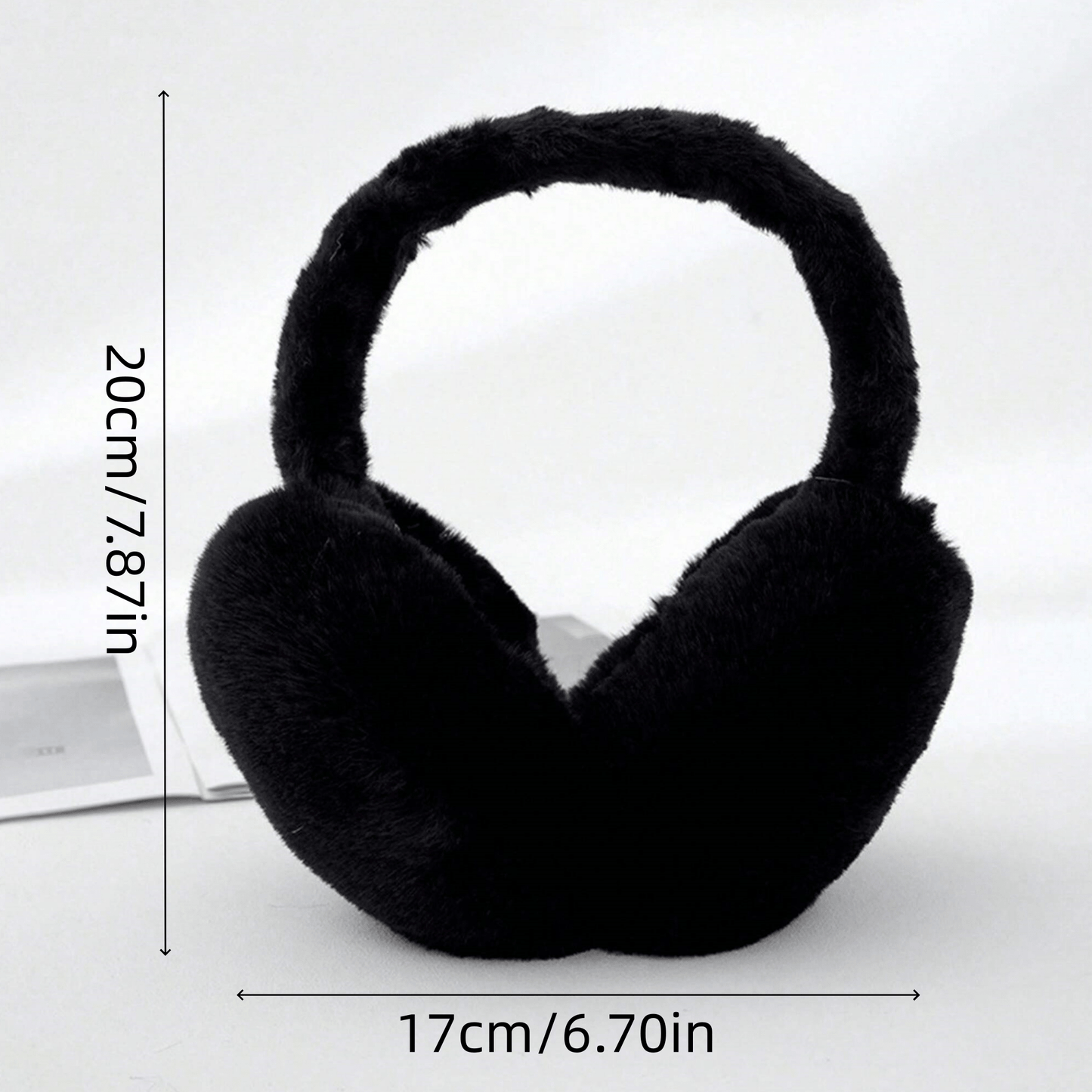 1pc Unisex Foldable Winter Ear Warmers - Black Ultra-Soft Windproof Earmuffs, Ideal for Skiing, Hiking, Cycling & All Cold-Weather Adventures