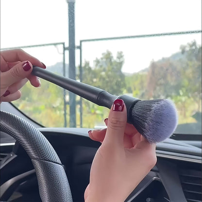 1 PC Car Interior Detailing Brush – Black Soft Bristle Dusting Tool for Auto Dash, Seats & Interior Crevice Cleaning