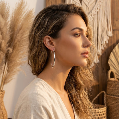 1 Pair Understated Luxury Boho Ear Cuffs – Geometric Silhouette Versatile Jewelry, Perfect for Tropical Island Getaways, Beach Photo Shoots & Sunset Outings, Women’s Stylish Statement Accessory