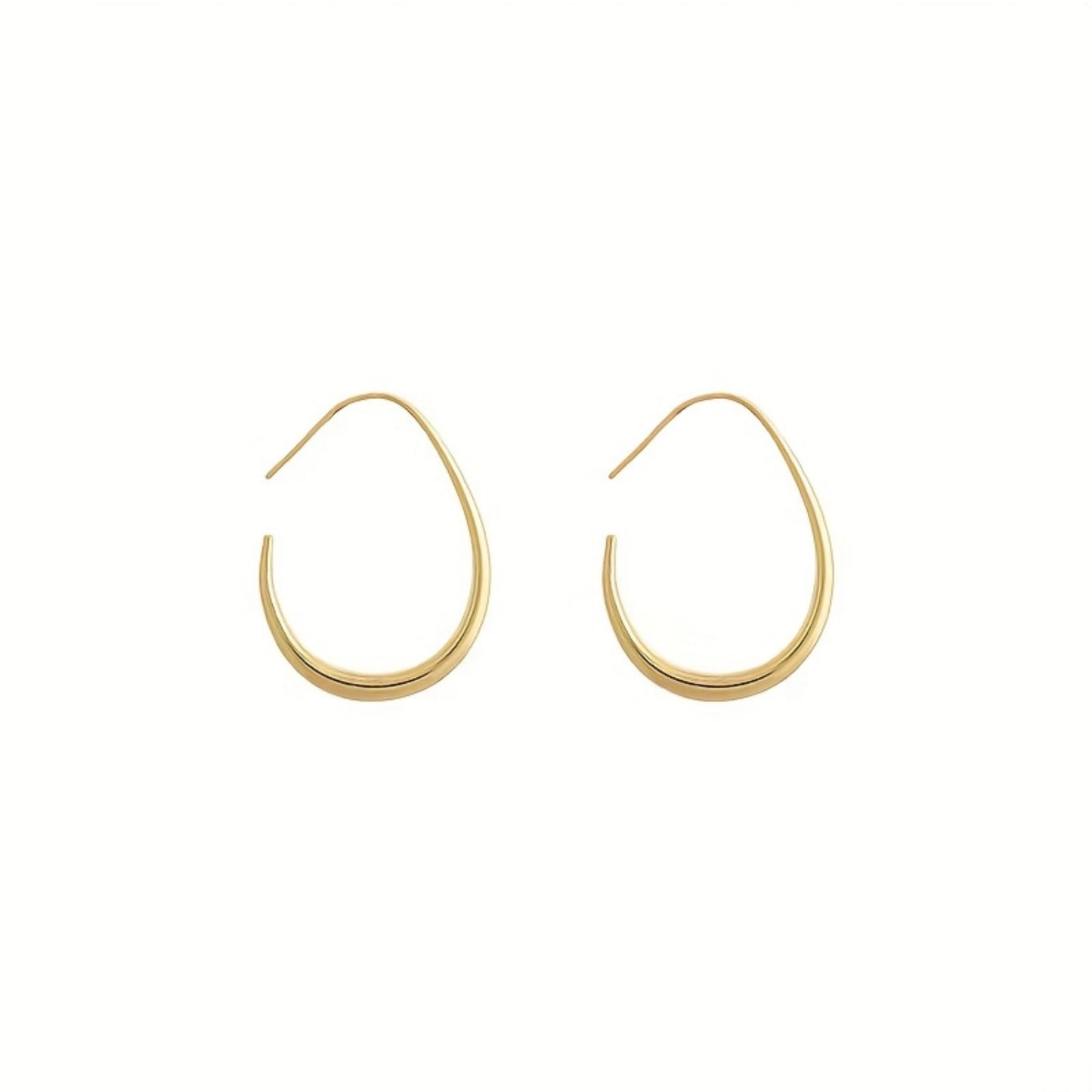 1 Pair Pure Copper Gold-Plated Hypoallergenic Water Drop Earrings – Fade-Resistant, Comfortable & Versatile, Minimalist Elegant Design Perfect for Daily Wear, Parties & Valentine's Day Gifts