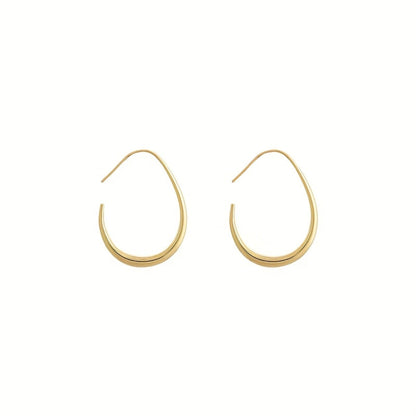 1 Pair Pure Copper Gold-Plated Hypoallergenic Water Drop Earrings – Fade-Resistant, Comfortable & Versatile, Minimalist Elegant Design Perfect for Daily Wear, Parties & Valentine's Day Gifts
