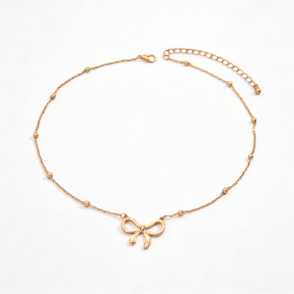 1 Piece Trendy Bow Pendant Clavicle Chain – Women’s Dainty Elegant Jewelry, Suitable for Commutes & Dates, Excellent Holiday Gift for Family and Friends