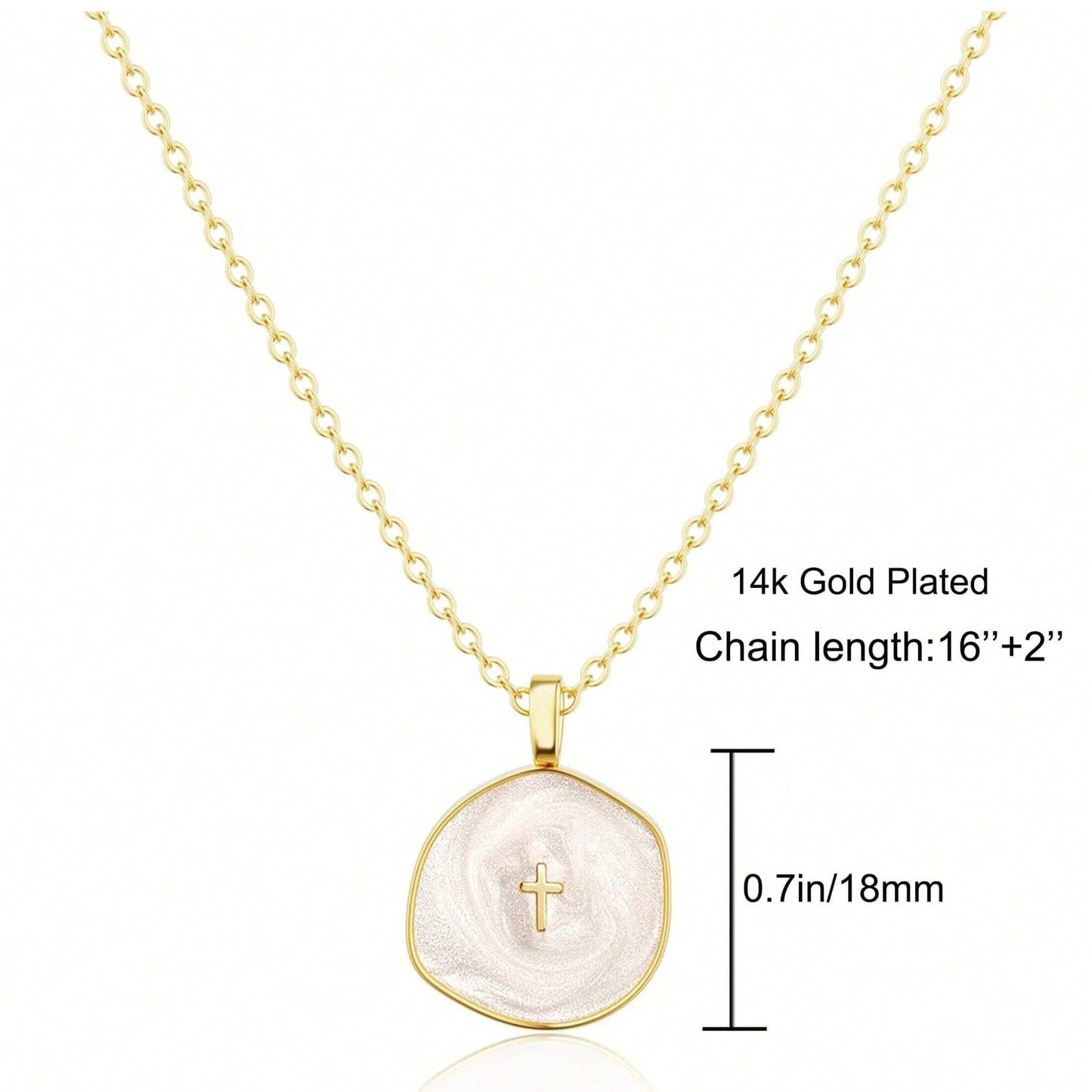 Stylish Hypoallergenic Christian Cross Necklace – Bohemian Design & Irregular Enamel Decoration, Ideal for Everyday Wear