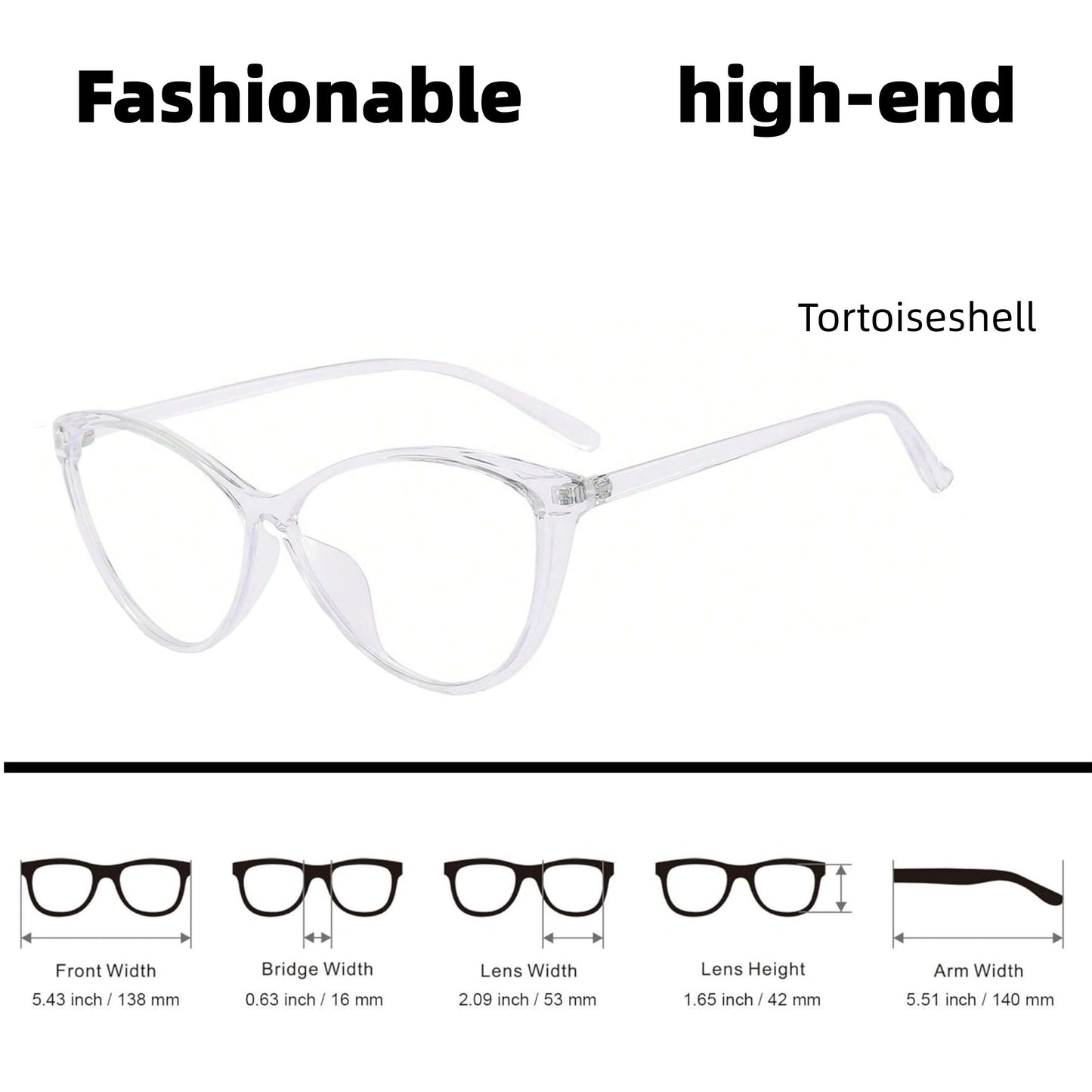 1 Pair Unisex White Cat Eye Frame Anti-Fatigue Digital Eye Glasses – High-Definition Light Clarity, Perfect for Long Daily Screen Sessions & Digital Eye Care