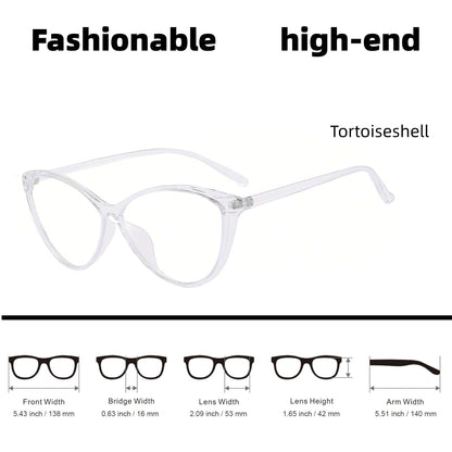 1 Pair Unisex White Cat Eye Frame Anti-Fatigue Digital Eye Glasses – High-Definition Light Clarity, Perfect for Long Daily Screen Sessions & Digital Eye Care