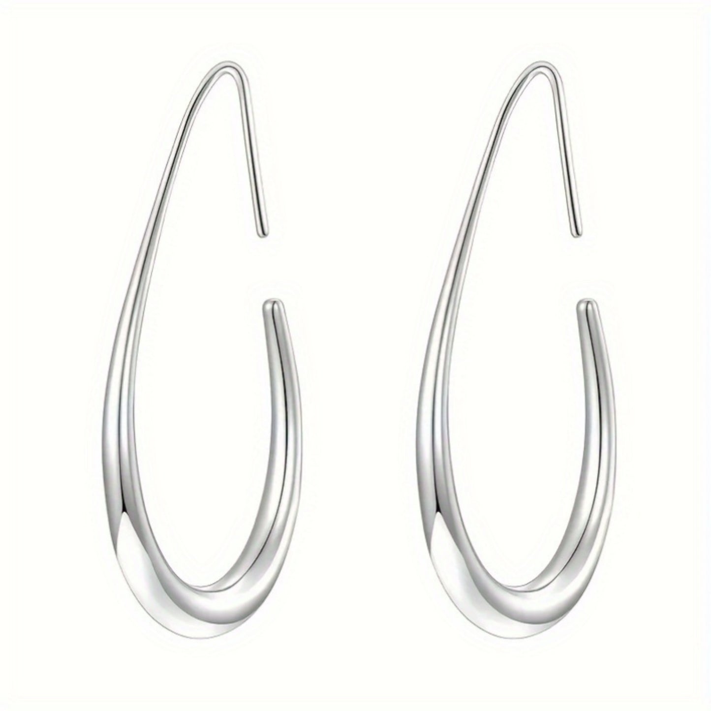 1 Pair Pure Copper Plated Hypoallergenic Water Drop Earrings – Fade-Resistant, Comfortable & Versatile Design, Elegant Minimalist Jewelry Perfect for Daily Wear, Parties & Valentine's Day Gifts