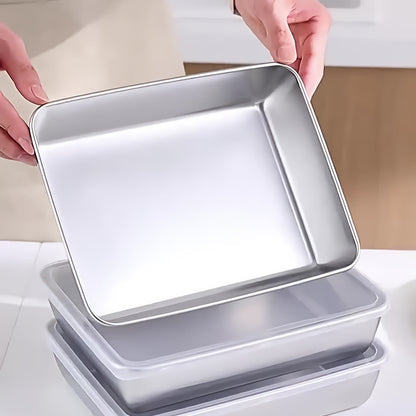 Buy 3 Get 2 Free: 5 Premium Reusable Stainless Steel Food Storage Boxes – Free Lids Included, Stackable Easy-to-Clean Containers Ideal for Picnicking, Meal Prep & Fridge Organization