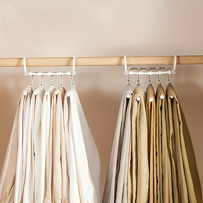 1 Pack 5 Layer Pants Hanger, Space Saving Stainless Steel Clothing Hanger, Non Slip for Jeans Trousers Leggings