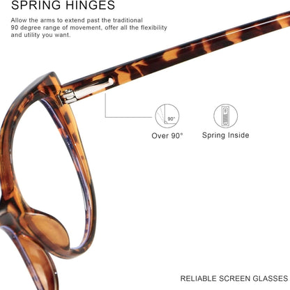 1 Pair Leopard Print Unisex Cat Eye Glasses – Anti-Fatigue Eye Protection with High-Definition Light Transmission, Ideal Eyewear for Extended Computer, Phone & TV Viewing Sessions
