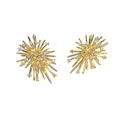 1 Pair Premium Luxury CZ Fireworks Stud Earrings – Sparkling Starry Night Inspired Design, Exquisite Craftsmanship & Timeless Classic Appeal, Versatile Jewelry Perfect for Daily Wear & Special Occasions
