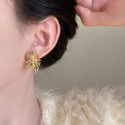 1 Pair Premium Luxury CZ Fireworks Stud Earrings – Sparkling Starry Night Inspired Design, Exquisite Craftsmanship & Timeless Classic Appeal, Versatile Jewelry Perfect for Daily Wear & Special Occasions