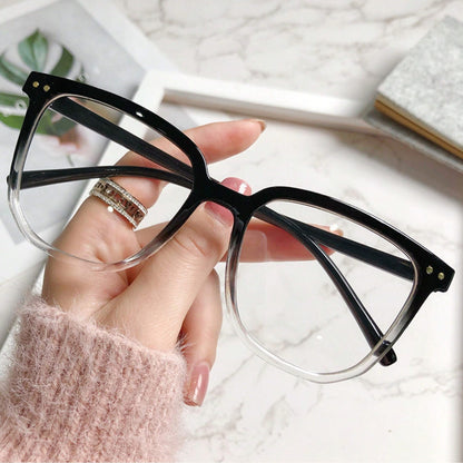 1 Pair Women’s Retro Black Small Square Plain Glasses – Face-Flattering Style for Round Faces, Timeless Chic Eyewear Design
