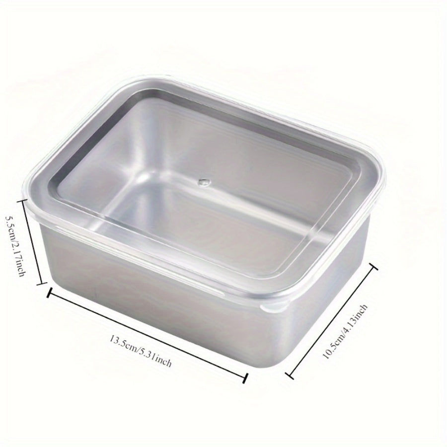 6-Piece Stainless Steel Meal Prep Containers with Lids – Leakproof Stackable Storage Boxes, Essential for Fresh Food Preservation, Outdoor Picnics & Refrigerator Portion Control