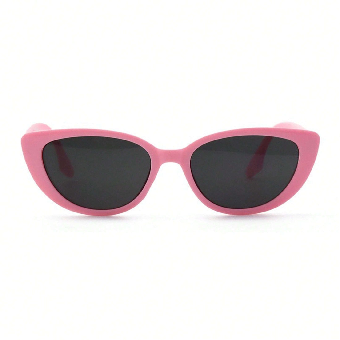 1 Pair UV Protection Luxury Elegant Women’s Sunglasses – Narrow Cat Eye Pink Plastic Frame with Bold Black Lenses, Retro Versatile Face-Slimming Sun Protection Accessory for Daily & Special Occasions