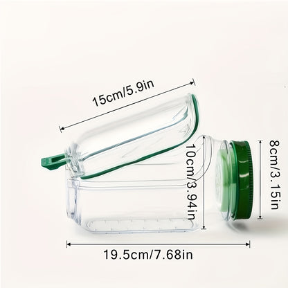 Side Opening Leak-Proof Salad Jar with Independent Sealed Sauce Cup, Stackable Food Container Safe for Microwave, Dishwasher and Refrigerator, Perfect for Daily Meal Prep, Office Lunches and Travel