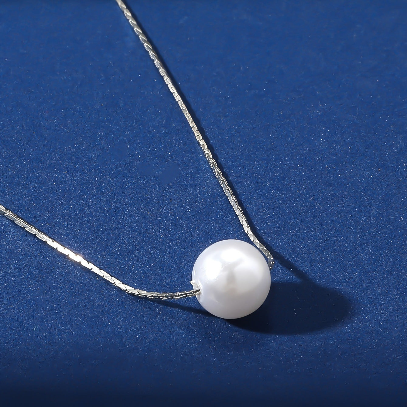 Exquisite-Clasp Pearl Beaded Necklace – Adjustable Length with Minimalist Pearl Pendant, Perfect Bridesmaid & Wedding Day Jewelry