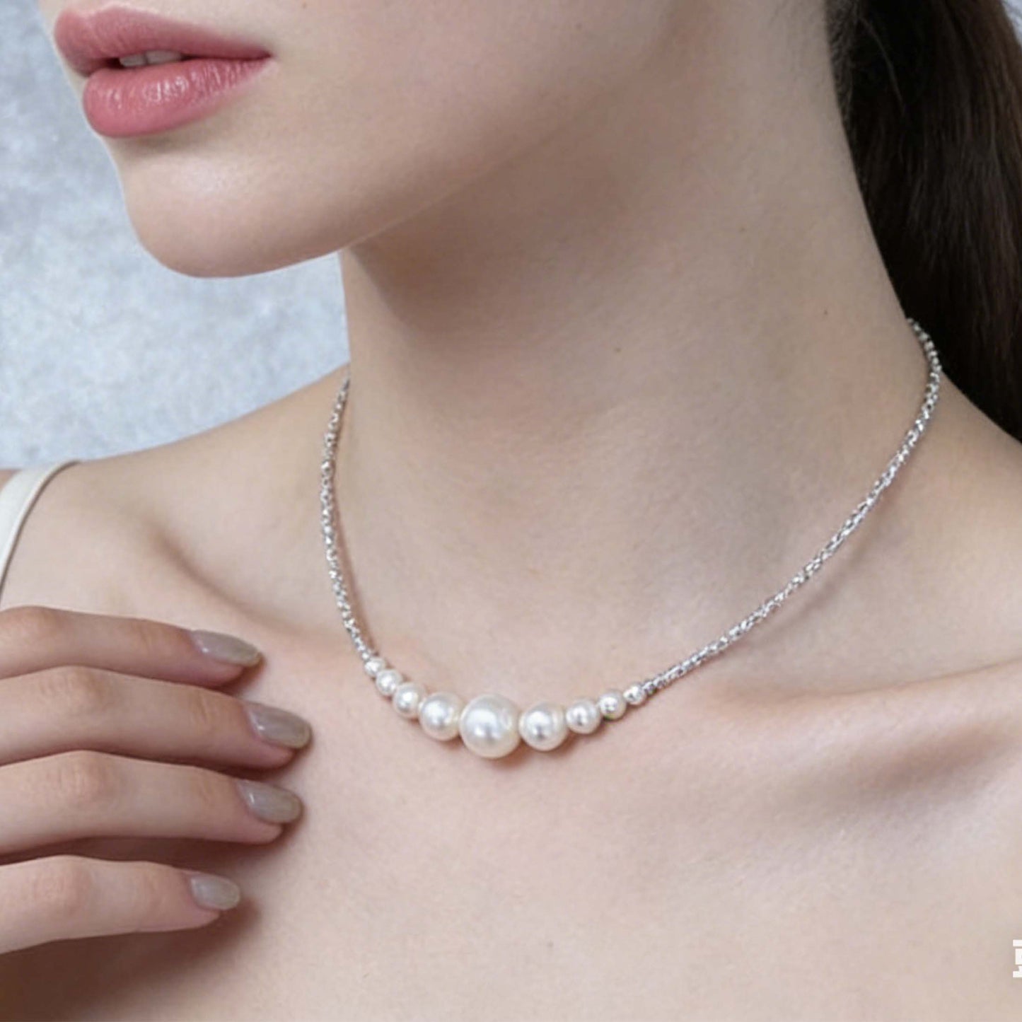 1 PC Handmade Freshwater Pearl Necklace – Exquisite Beaded Craftsmanship & Uniformly White Pearls, French Minimalist Luxury Jewelry Perfect for Daily Styling & Party Gatherings, Ideal Valentine’s Gift for Loved Ones