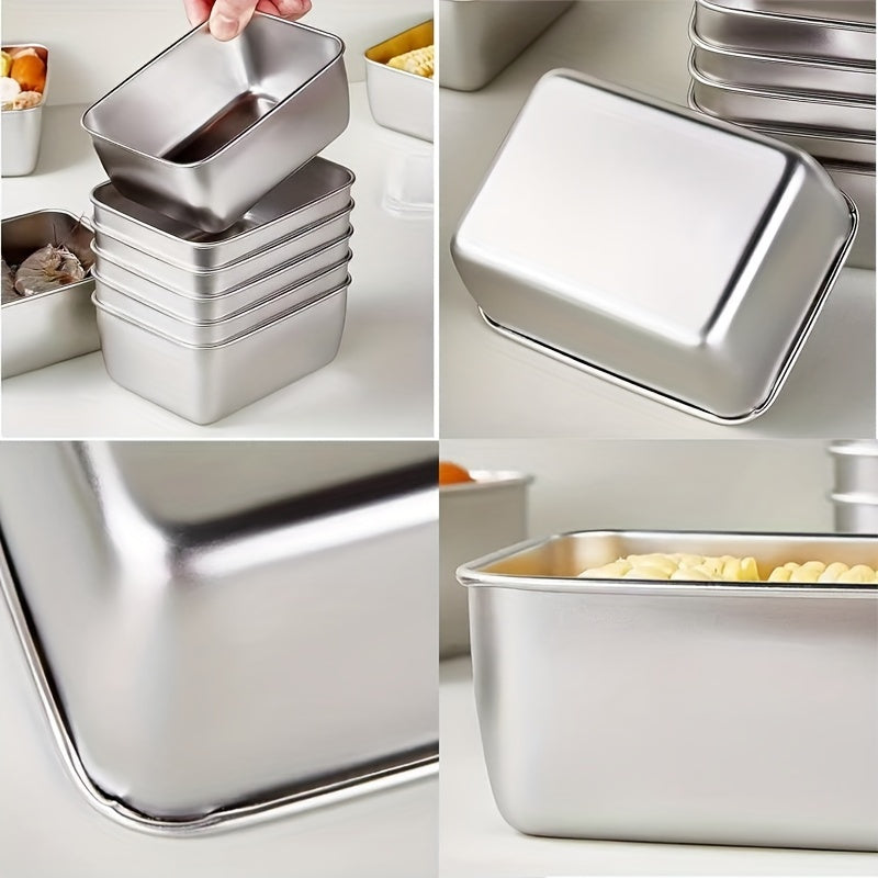 8 Pack Stainless Steel Food Storage Containers with Airtight Matching Lids, Leakproof Stackable Meal Prep Containers, Multi-Purpose Food Boxes for School Lunches, Office Meals, Home Parties & Outdoor Camping