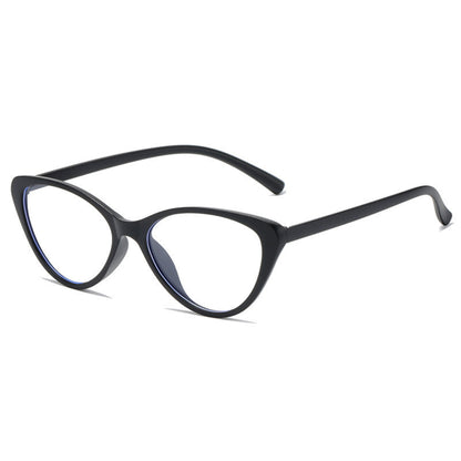 1 Pair Unisex Anti-Fatigue Cat Eye Glasses – Sleek Black Frame with Blue Light Blocking Technology, High-Definition Light Transmission, Ideal for Extended Computer, Phone & TV Viewing