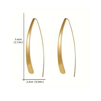 1 Pair Gold Light Luxury Bohemian Ear Hooks – Chic Geometric Design, Elegant Luxe Jewelry Perfect for Graduation Parties & Satin/Gauze Gown Pairings, Must-Have Graduation Accessory for Women