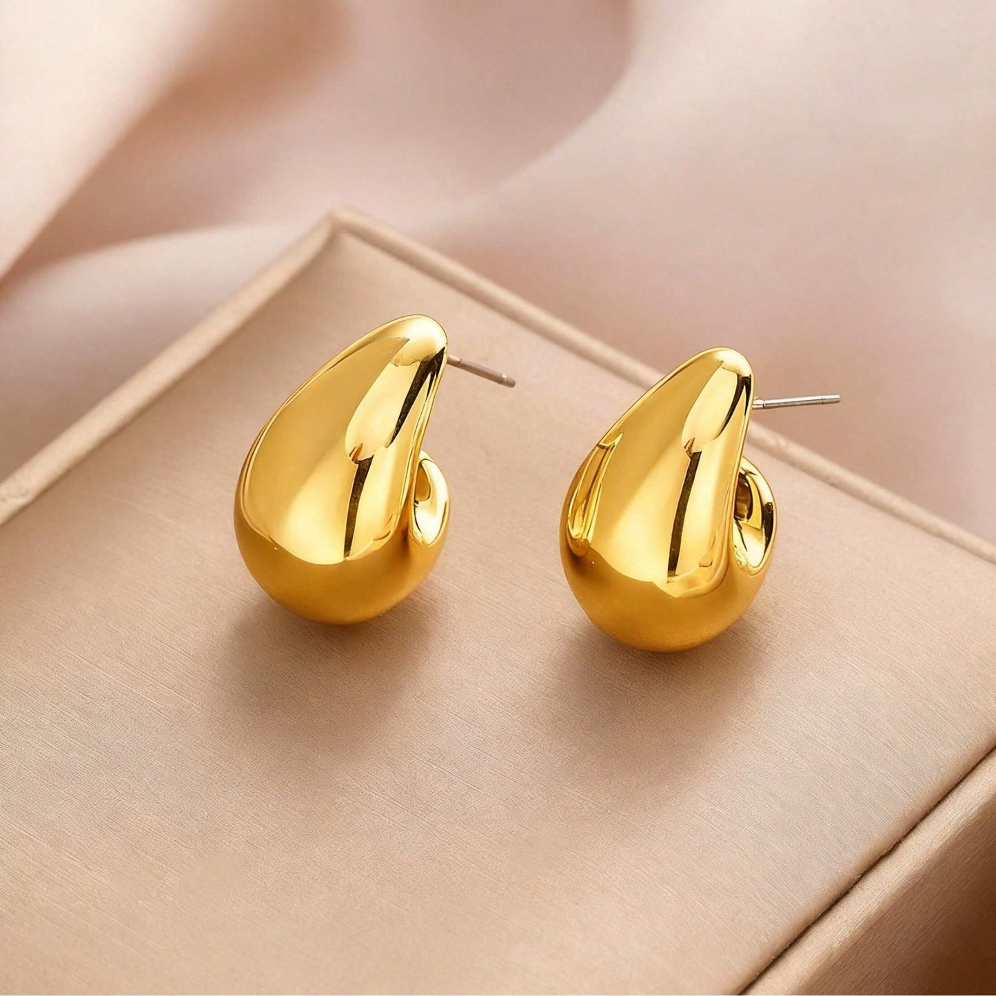 1 Pair C-Shaped Elegant Drop Earrings – Glamorous Minimalist & Sexy Silhouette, Dainty Teardrop Detail, Perfect Valentine’s Day Jewelry for Women’s Daily Accessorizing