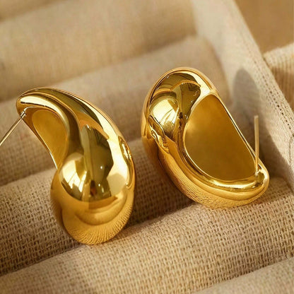 1 Pair C-Shaped Elegant Drop Earrings – Glamorous Minimalist & Sexy Silhouette, Dainty Teardrop Detail, Perfect Valentine’s Day Jewelry for Women’s Daily Accessorizing