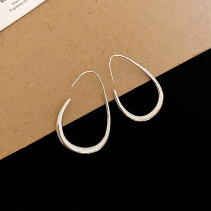 1 Pair Pure Copper Plated Hypoallergenic Water Drop Earrings – Fade-Resistant, Comfortable & Versatile Design, Elegant Minimalist Jewelry Perfect for Daily Wear, Parties & Valentine's Day Gifts