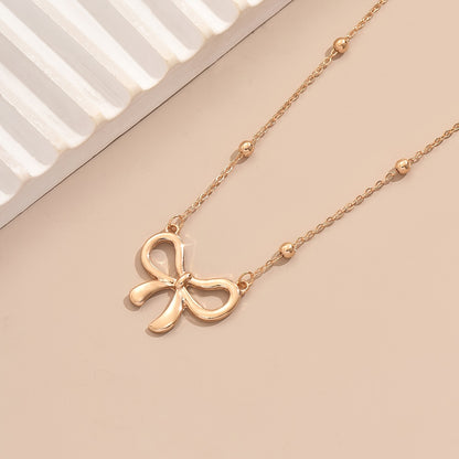 1 Piece Trendy Bow Pendant Clavicle Chain – Women’s Dainty Elegant Jewelry, Suitable for Commutes & Dates, Excellent Holiday Gift for Family and Friends