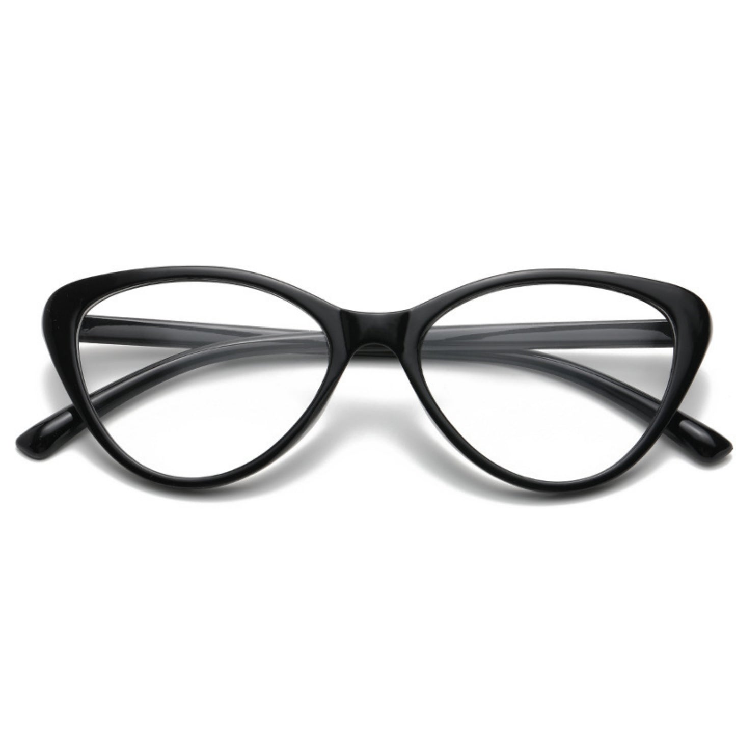 1 Pair Unisex Anti-Fatigue Cat Eye Glasses – Sleek Black Frame with Blue Light Blocking Technology, High-Definition Light Transmission, Ideal for Extended Computer, Phone & TV Viewing