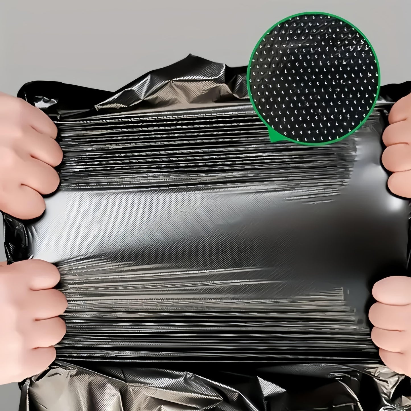 25-Piece Heavy-Duty Black Garbage Bags – Leak-Proof & Ultra-Durable Trash Bags, Convenient Waste Disposal Solution Perfect for Indoor Home, Office, Kitchen & Outdoor Use