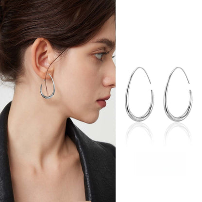 1 Pair Pure Copper Plated Hypoallergenic Water Drop Earrings – Fade-Resistant, Comfortable & Versatile Design, Elegant Minimalist Jewelry Perfect for Daily Wear, Parties & Valentine's Day Gifts