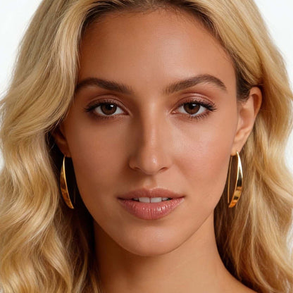 1 Pair Gold Light Luxury Bohemian Ear Hooks – Chic Geometric Design, Elegant Luxe Jewelry Perfect for Graduation Parties & Satin/Gauze Gown Pairings, Must-Have Graduation Accessory for Women