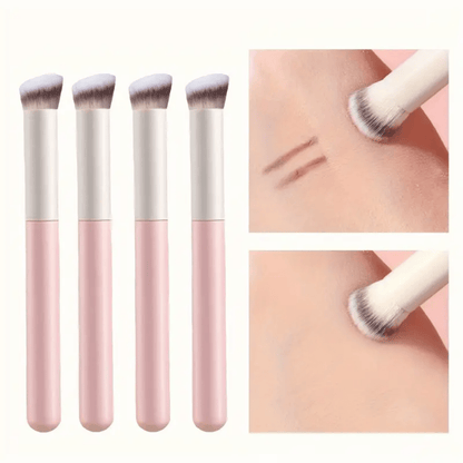 Must-Have Angled Flat Top Kabuki Brush – Professional Small Concealer & Nose Contour Brush, Versatile for Buffing, Blending, Shaping with Powder, Liquid and Cream Cosmetics